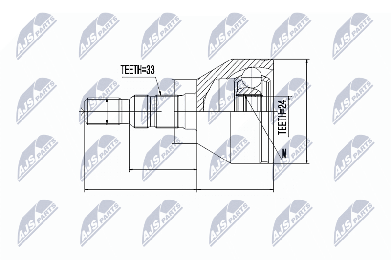 Handler.Part Nty Gelenksatz, Antriebswelle/ Ausen NTY NPZPL025 1