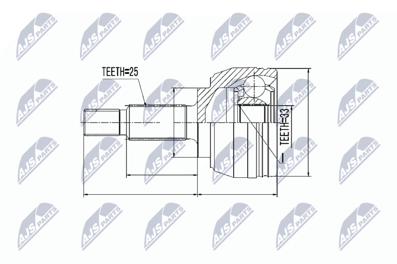 Handler.Part Nty Gelenksatz, Antriebswelle/ Ausen NTY NPZRE017 1