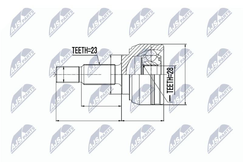 Handler.Part Nty Gelenksatz, Antriebswelle/ Ausen NTY NPZRE028 1