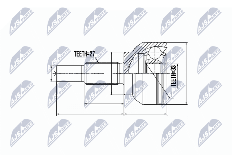 Handler.Part Nty Gelenksatz, Antriebswelle/ Ausen NTY NPZRE034 1