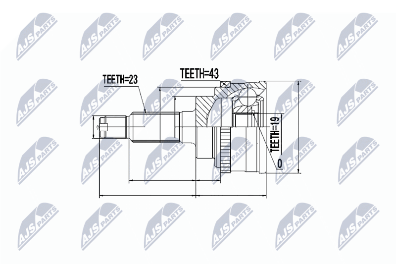 Handler.Part Nty Gelenksatz, Antriebswelle/ Ausen NTY NPZSU021 1