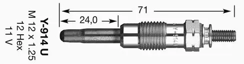 Handler.Part Glow plug NGK 2643 1