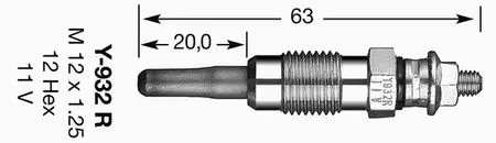 Handler.Part Glow plug NGK 4956 1