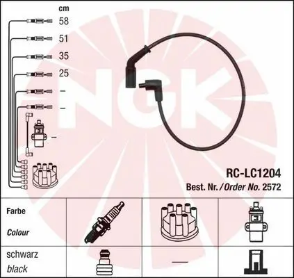 Handler.Part Ignition cable kit NGK 2572 2