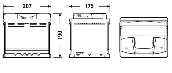 Handler.Part Starter battery EXIDE EB501 2