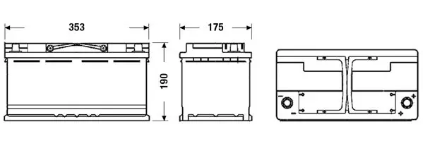 Handler.Part Starter battery EXIDE EK950 2