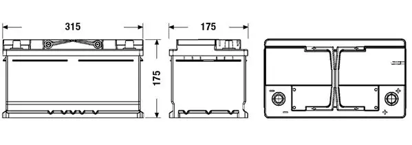 Handler.Part Starter battery EXIDE EL752 2