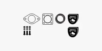 Handler.Part Mounting kit, exhaust system HJS 82132647 1