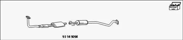 Handler.Part Retrofit kit, catalyst/soot particulate filter (combi-system HJS 93149098 1