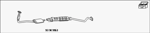 Handler.Part Retrofit kit, catalyst/soot particulate filter (combi-system HJS 93149163 1