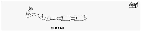 Handler.Part Retrofit kit, catalyst/soot particulate filter (combi-system HJS 93159478 1