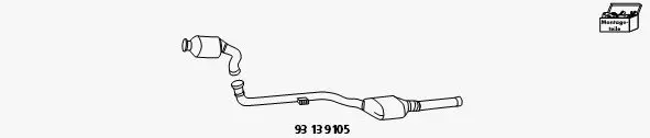 Handler.Part Retrofit kit, catalyst/soot particulate filter (combi-system HJS 93139105 1