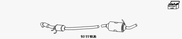 Handler.Part Retrofit kit, catalyst/soot particulate filter (combi-system HJS 93119026 1