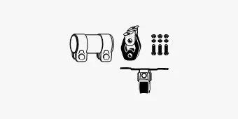 Handler.Part Mounting kit, silencer HJS 82119839 1