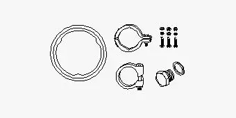 Handler.Part Mounting kit, catalytic converter HJS 82129119 1