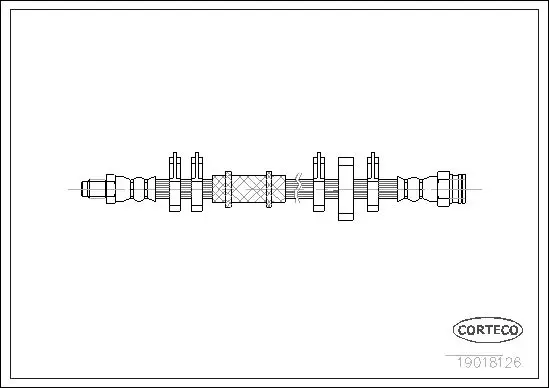 Handler.Part Brake hose CORTECO 19018126 1