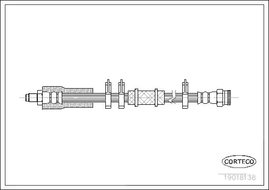 Handler.Part Brake hose CORTECO 19018138 1