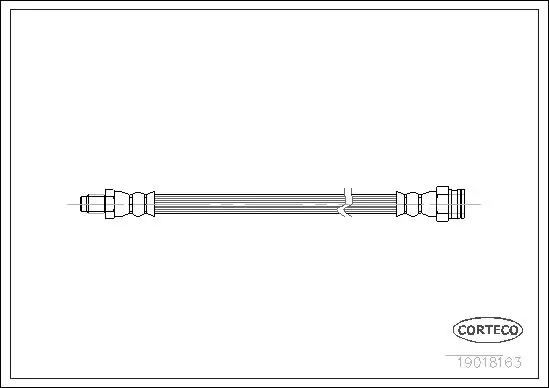 Handler.Part Brake hose CORTECO 19018163 1