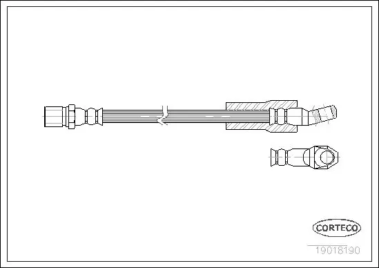 Handler.Part Brake hose CORTECO 19018190 1