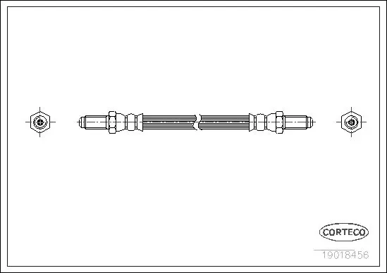 Handler.Part Brake hose CORTECO 19018456 1