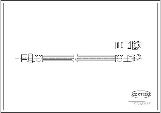 Handler.Part Brake hose CORTECO 19018469 1