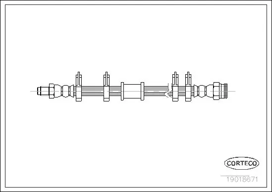 Handler.Part Brake hose CORTECO 19018671 1