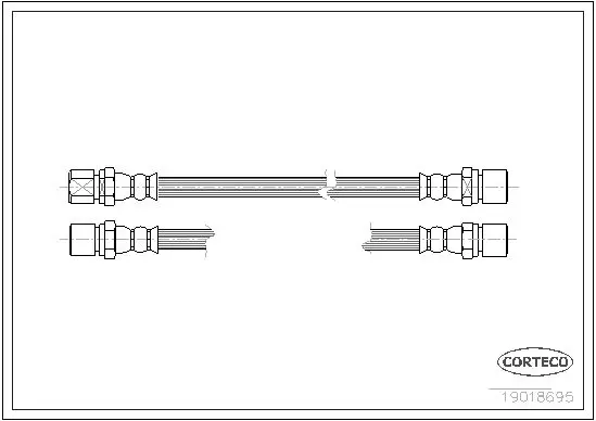 Handler.Part Brake hose CORTECO 19018695 1