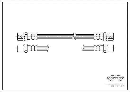 Handler.Part Brake hose CORTECO 19018702 1