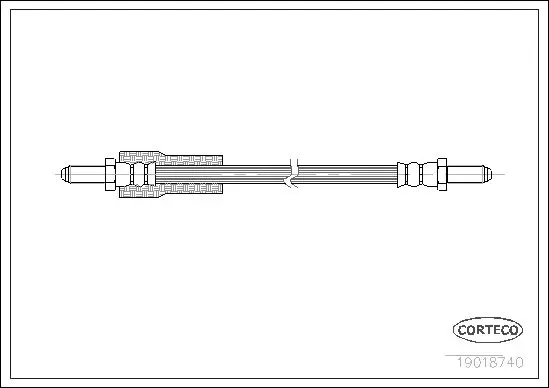 Handler.Part Brake hose CORTECO 19018740 1