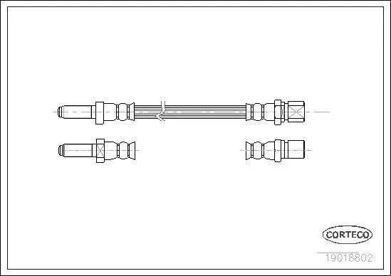 Handler.Part Brake hose CORTECO 19018802 1