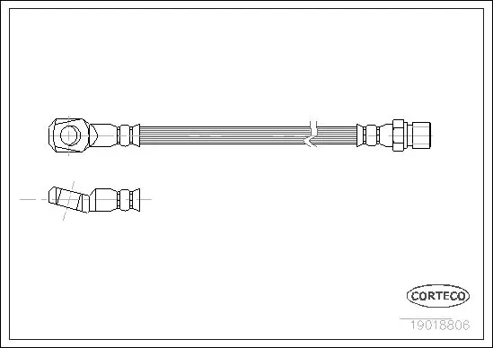 Handler.Part Brake hose CORTECO 19018806 1