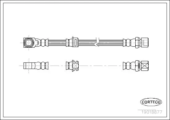 Handler.Part Brake hose CORTECO 19018877 1