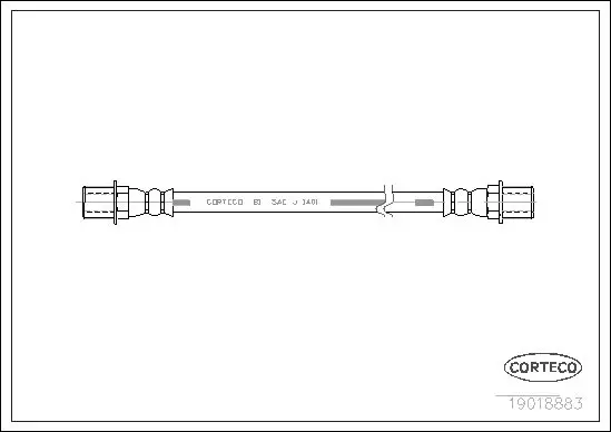 Handler.Part Brake hose CORTECO 19018883 1