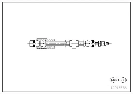 Handler.Part Brake hose CORTECO 19018886 1