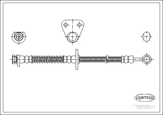 Handler.Part Brake hose CORTECO 19018937 1