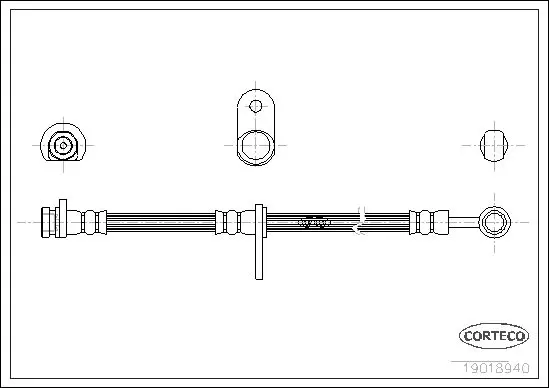 Handler.Part Brake hose CORTECO 19018940 1