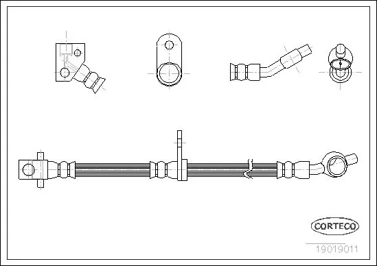 Handler.Part Brake hose CORTECO 19019011 1