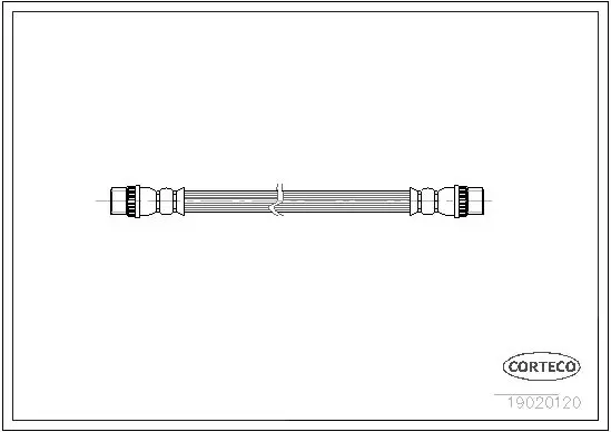 Handler.Part Brake hose CORTECO 19020120 1