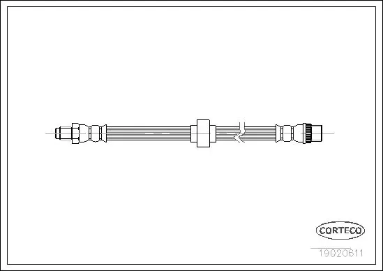 Handler.Part Brake hose CORTECO 19020611 1