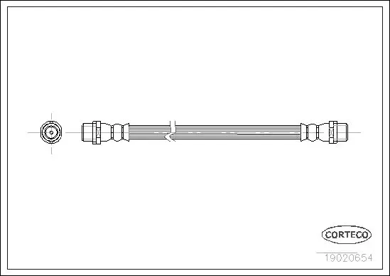 Handler.Part Brake hose CORTECO 19020654 2