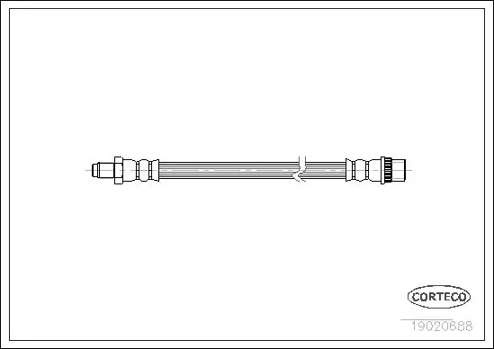 Handler.Part Brake hose CORTECO 19020688 1