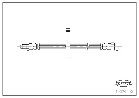 Handler.Part Brake hose CORTECO 19026009 1