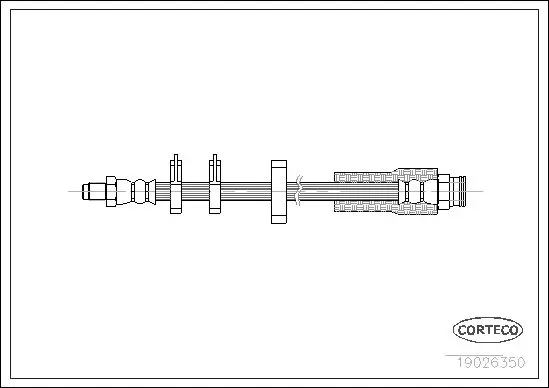 Handler.Part Brake hose CORTECO 19026350 1