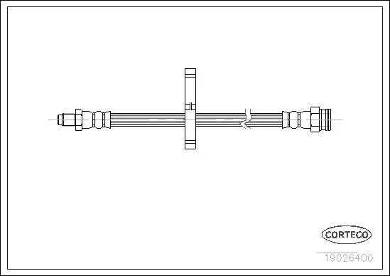 Handler.Part Brake hose CORTECO 19026400 1