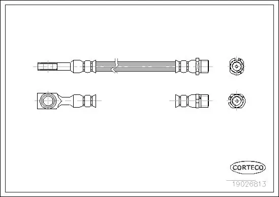 Handler.Part Brake hose CORTECO 19026813 1