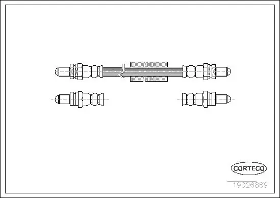 Handler.Part Brake hose CORTECO 19026869 1