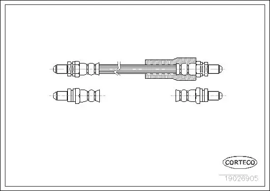 Handler.Part Brake hose CORTECO 19026905 1