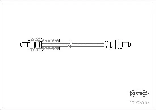 Handler.Part Brake hose CORTECO 19026907 1