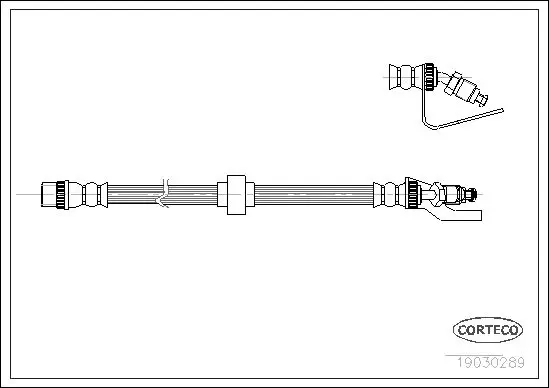 Handler.Part Brake hose CORTECO 19030289 1