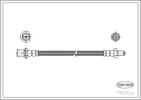 Handler.Part Brake hose CORTECO 19030344 1